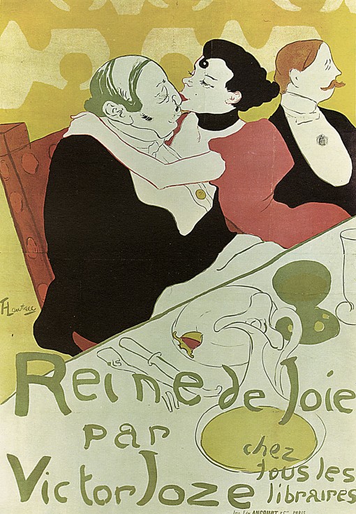 Poster to the Book "Reine de Joie" by Victor Joze de Henri de Toulouse-Lautrec