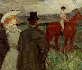 At the running de Henri de Toulouse-Lautrec