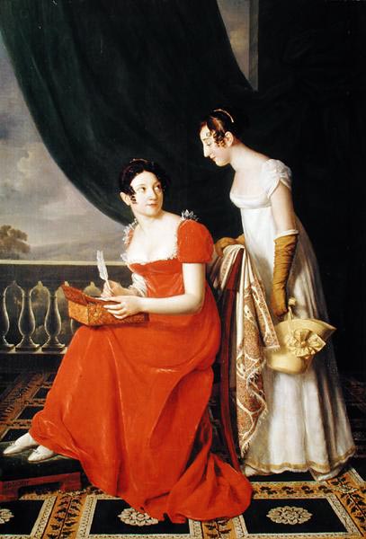 Madame Riesener und ihre Schwester Madame Longroy de Henri Francois Riesener