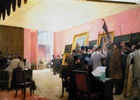 The jury sits in the drawing-room of the Artistes
