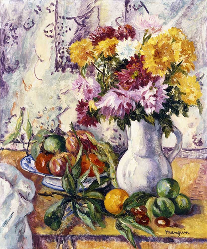 Chrysanthemums and Fruit, 1939 de Henri Manguin
