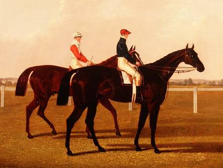 The Racehorses "Charles XII" and "Euclid" with Jockeys Up de Henry Hugh Armstead