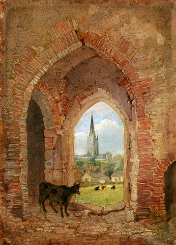 View through the Archway of the Cow Tower, Norwich de Henry Ninham