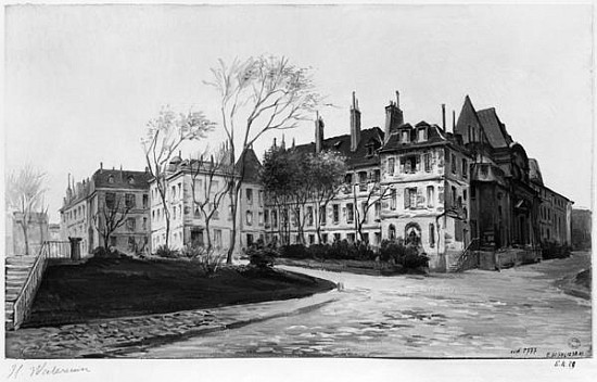 View of the Maternite Port-Royal, the gardens de Herminie Waterneau