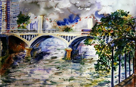 Grosvenor Bridge, 2006 (w/c on paper)  de Hilary  Rosen