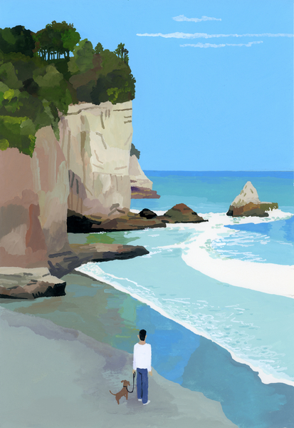 Peaceful coast with waves and cliffs de Hiroyuki Izutsu