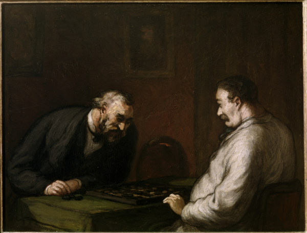 H.Daumier, Zwei Rechtsanwaelte / Gemaelde de Honoré Daumier