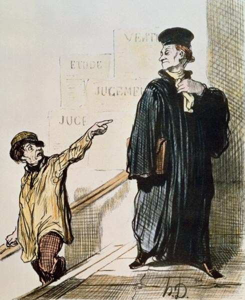 An Unsatisfied Client, from the series ''Les Gens de Justice'', c.1846 de Honoré Daumier