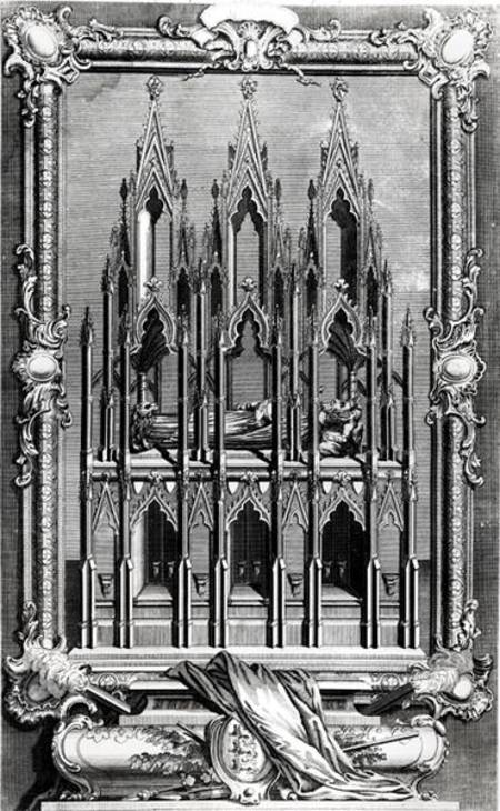 The Monument of Edward II (1284-1327) in Gloucester Cathedral de Hubert Gravelot