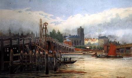 Old Putney Bridge de Hubert James Medlycott