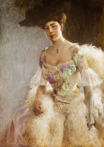 Portrait of a Lady in Evening Dress de Hugo-Elias Bachmanssen