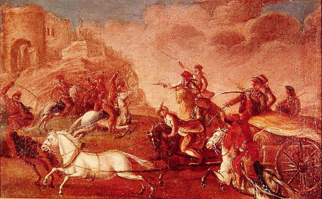 Kuruc Uprising in Hungary against the Habsburgs 1703-11 (oil on canvas) de Hungarian School, (18th century)