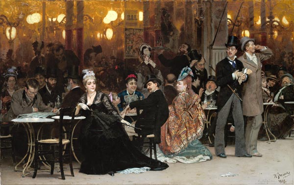 Ein pariser Cafe de Iliá Yefímovich Repin