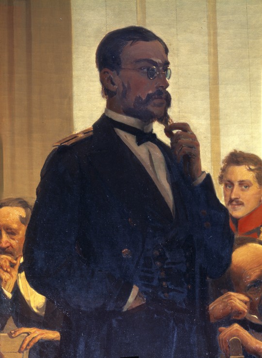 The composer Nikolay Rimsky-Korsakov (Detail of the painting Slavonic composers) de Iliá Yefímovich Repin