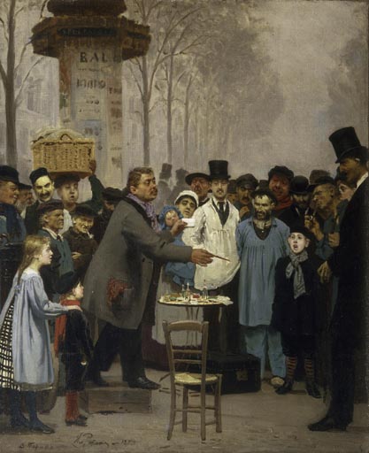 Neuheitenverkaeufer in Paris de Iliá Yefímovich Repin