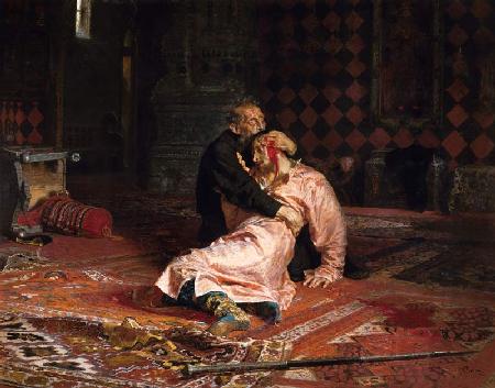 Tsar Ivan the terrible with his son Ivan on Novemb