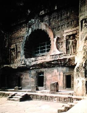 View of the entrance, Cave 26