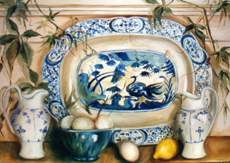 porcelana azul y blanca de Ingeborg Kuhn