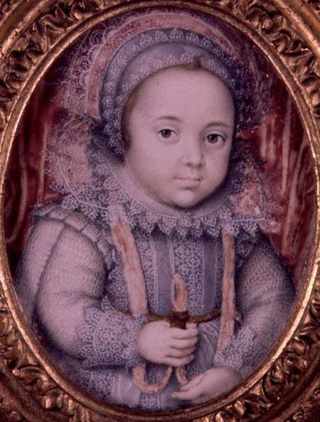 Portrait of a little girl de Isaac Oliver