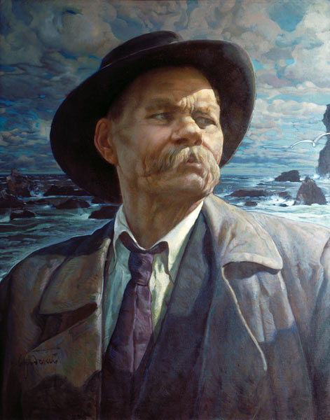Portrait von A.M.Gorki. 1937 de Isaak Brodskij