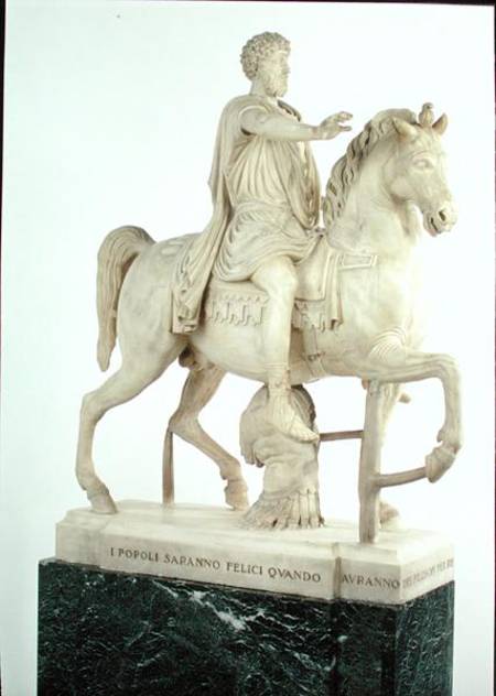 Equestrian statue of Marcus Aurelius (AD 121-180) de Scuola pittorica italiana