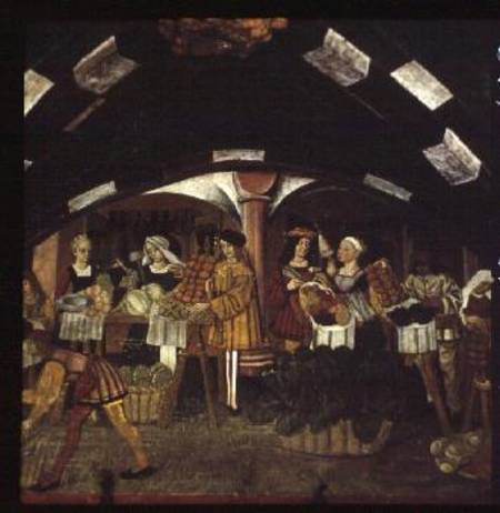 The Greengrocer (fresco) de Scuola pittorica italiana