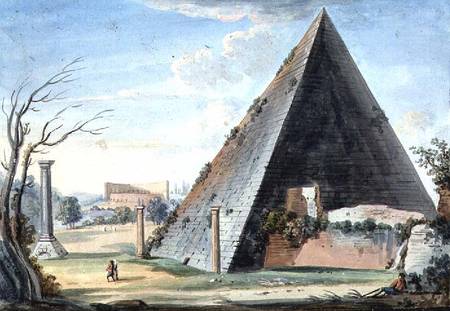 Pyramid tomb of Caius Cestus de Scuola pittorica italiana