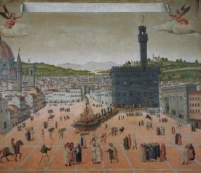 Savonarola Being Burnt at the Stake, Piazza della Signoria, Florence