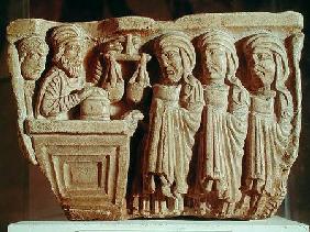 Font depicting an unguent seller