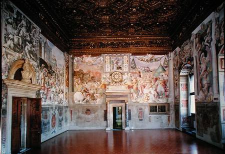 View of the Sala dell'Udienza towards the Cappella dei Priori, designed by Benedetto (1442-97) and G de Scuola pittorica italiana