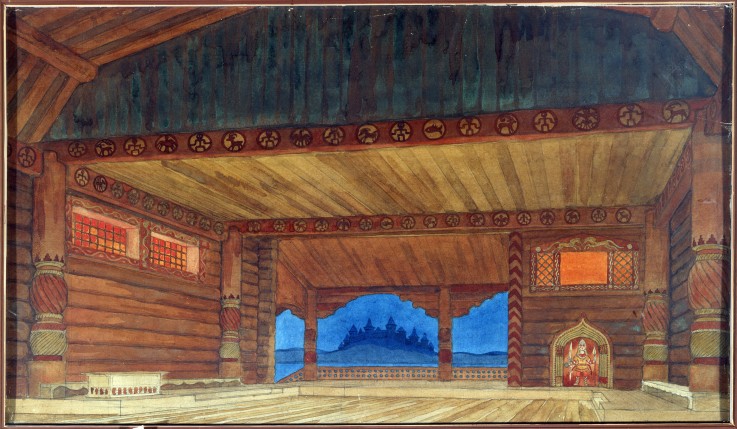 Stage design for the opera Ruslan and Lyudmila by  M. Glinka de Ivan Jakovlevich Bilibin