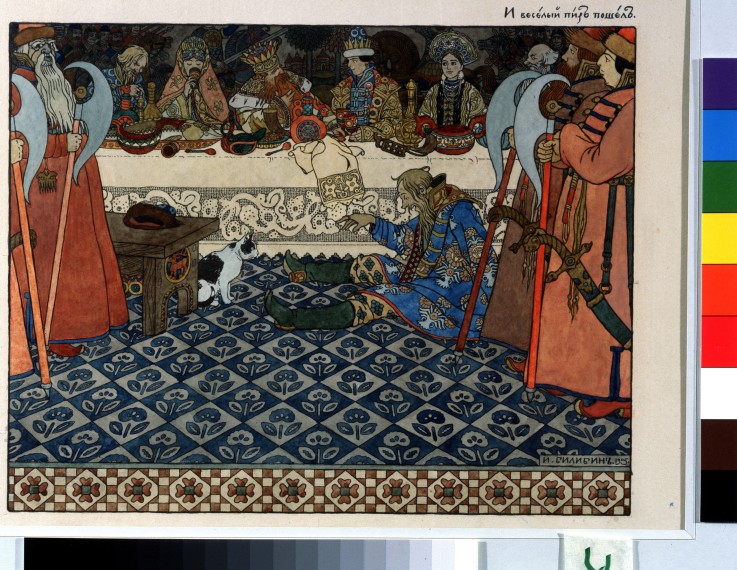 Illustration for the Fairy tale of the Tsar Saltan by A. Pushkin de Ivan Jakovlevich Bilibin