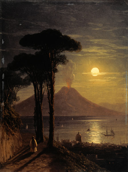 Vesuvius , Moonlit Night de Iwan Konstantinowitsch Aiwasowski