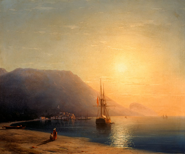 Sunset off Ayu Dag de Iwan Konstantinowitsch Aiwasowski