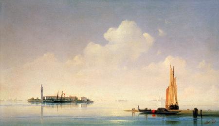 The Venetian lagoon. View of San Giorgio Maggiore