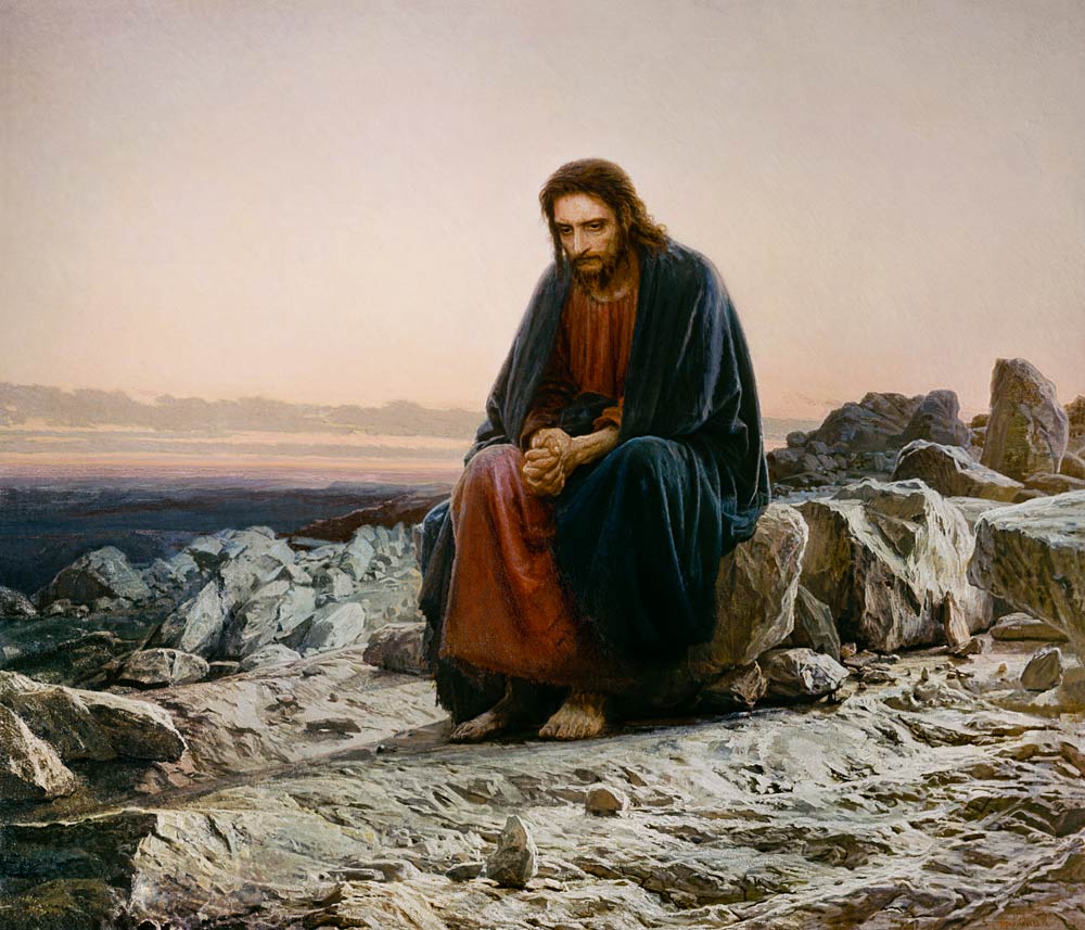 Christ in the desert de Iwan Nikolajewitsch Kramskoi