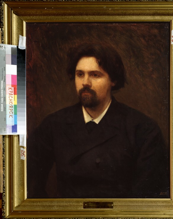 Portrait of the artist Vasily Surikov (1848-1916) de Iwan Nikolajewitsch Kramskoi