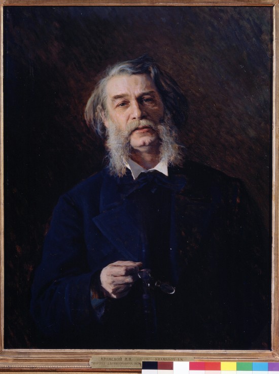 Portrait of the author Dmitri Grigorovitch (1822-1899) de Iwan Nikolajewitsch Kramskoi