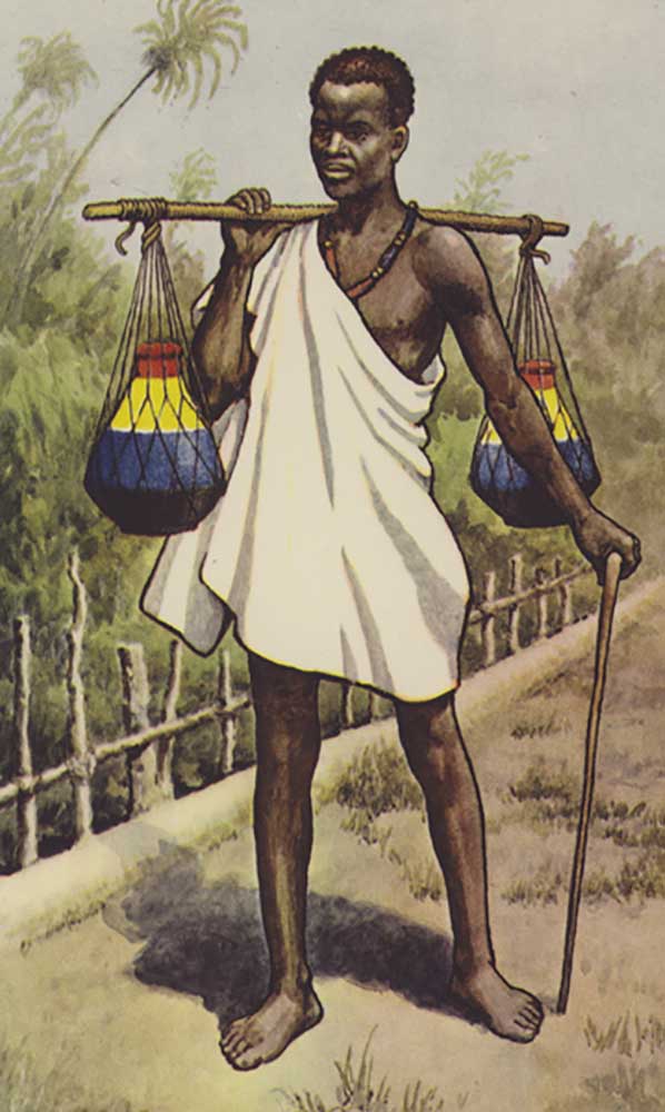 Uganda native carrying milk de J. Macfarlane