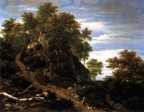 Hilly landscape de Jacob Isaacksz van Ruisdael