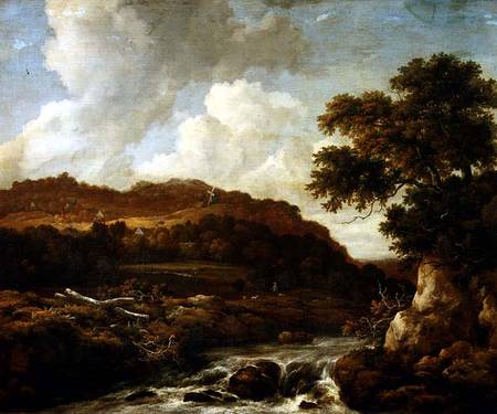 Mountainous Wooded Landscape with a Torrent de Jacob Isaacksz van Ruisdael