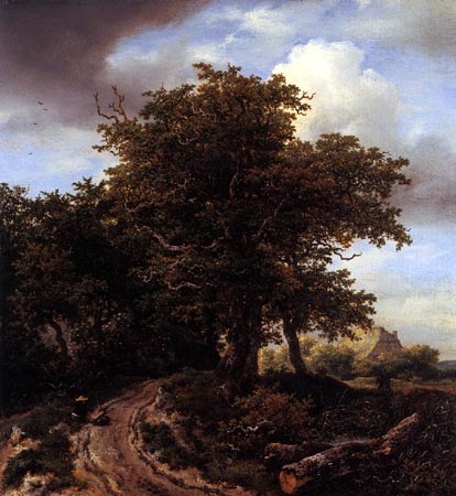 Way with hikers de Jacob Isaacksz van Ruisdael