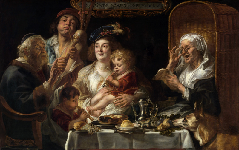 J.Jordaens / Family Concert / Ptg./ 1638 de Jacob Jordaens