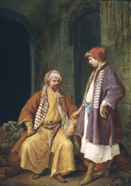 Two Merchants Conversing de Jacob Toorenvliet