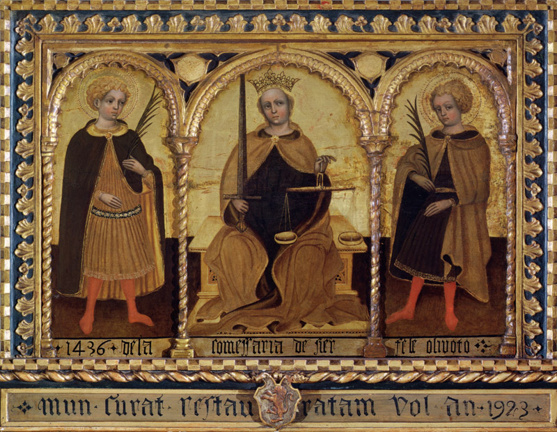 Justice between St. Felix and St. Fortunato de Jacobello del Fiore