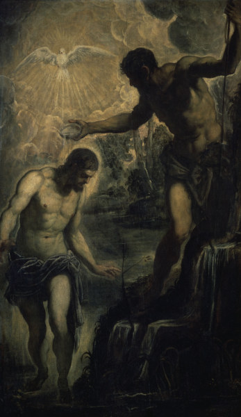 Tintoretto / Baptism of Christ de Jacopo Robusti Tintoretto