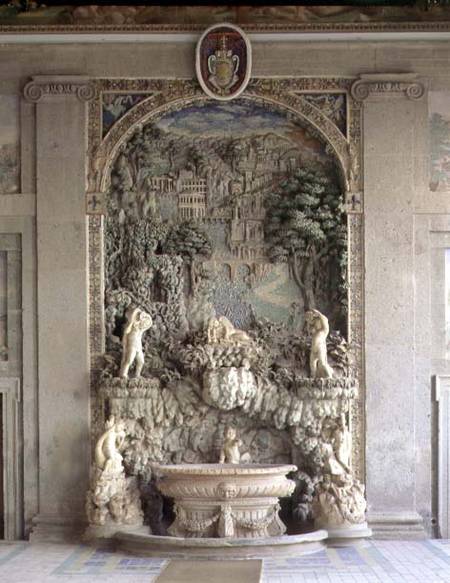 Fountain in the form of a grotto from the 'Sala d'Ercole' (Hall of Hercules) designed de Jacopo Vignola