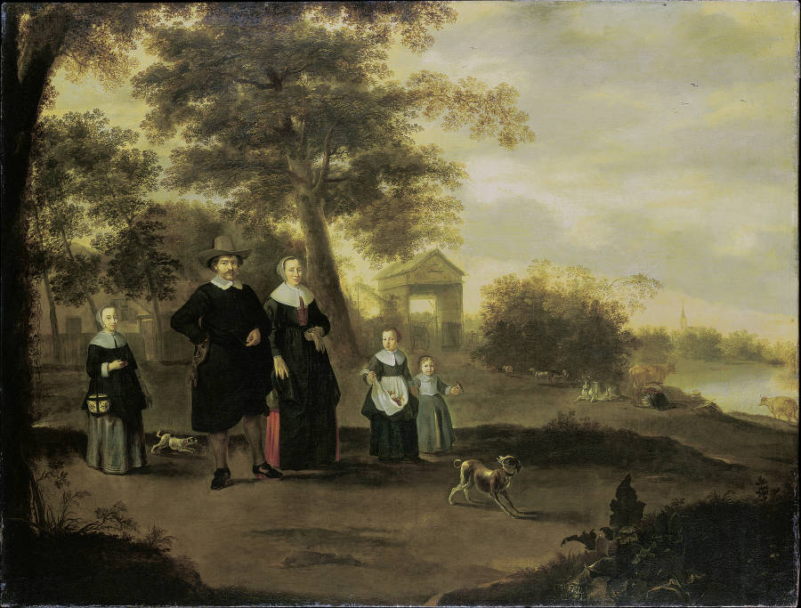 The Family of Preacher Reinier Halma in Langerak on the Lek de Jacques Muller