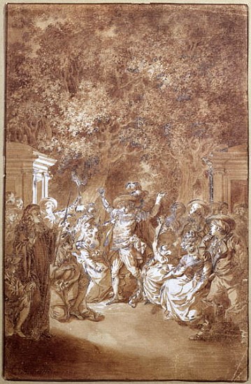 Scene from of ''The Marriage of Figaro'' Pierre-Augustin Caron de Beaumarchais (1732-99) 1785 de Jacques Philippe Joseph de Saint-Quentin