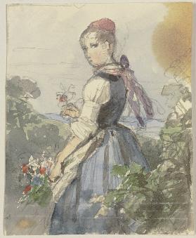 Farm girl in the garden